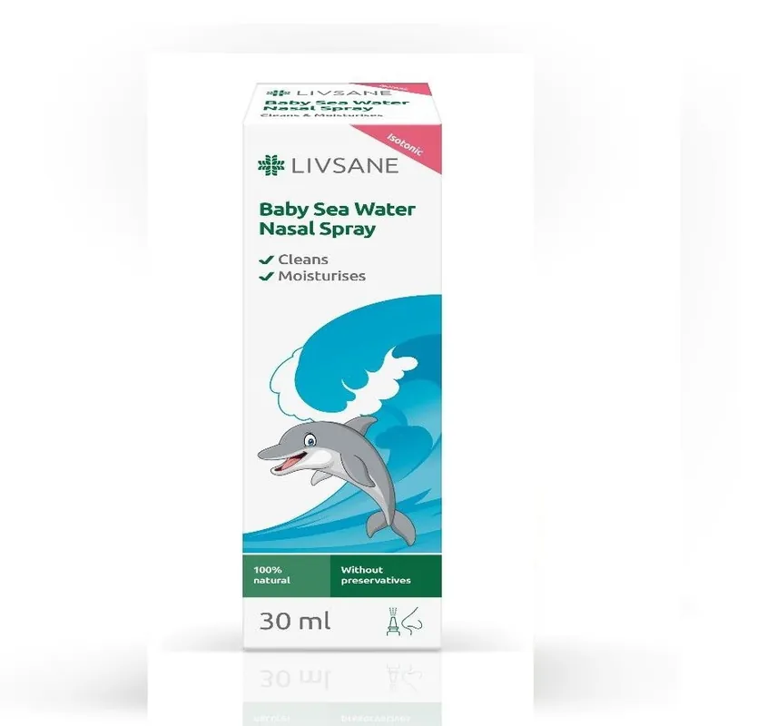 LIVSANE SPRAY NAZAL PENTRU BEBELUSI CU APA DE MARE 30ML Reducere extra
