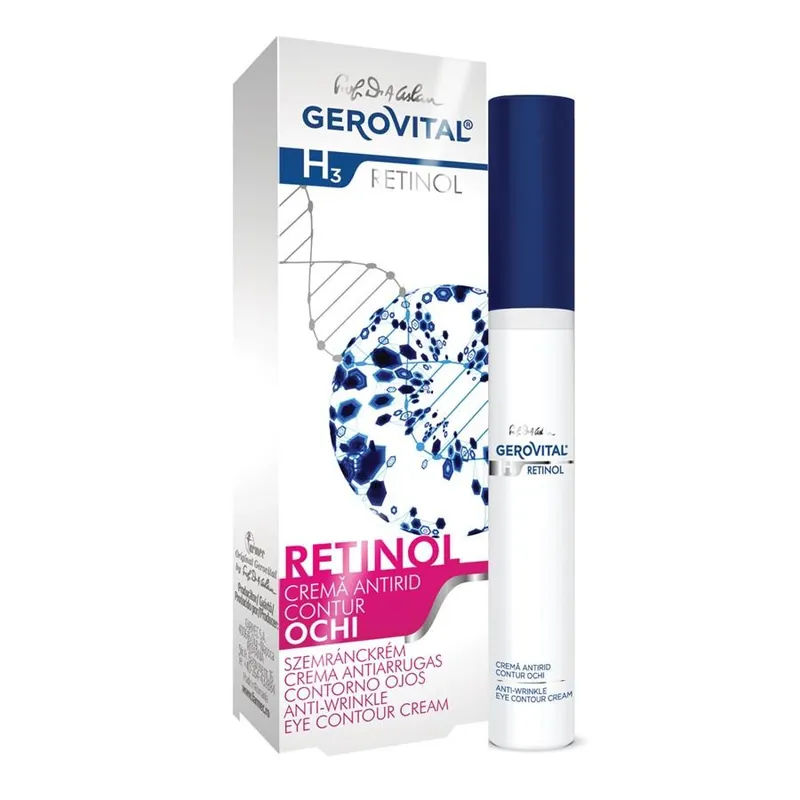 GEROVITAL H3 RETINOL CREMA ANTIRID CONTUR OCHI 15ML Reducere de preț