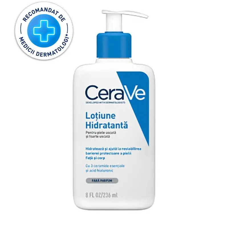 Ofertă limitată CERAVE LOTIUNE HIDRATANTA FATA SI CORP PIELE USCATA SI FOARTE USCATA 236ML