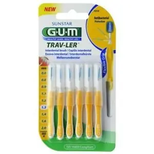 Super ofertă GUM PERII INTERDENTARE TRAV-LER 1.3MM GALBEN 6BUC