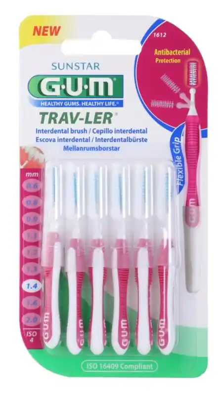 Preț promoțional GUM PERII INTERDENTARE TRAV-LER 1.4MM ROZ 6BUC