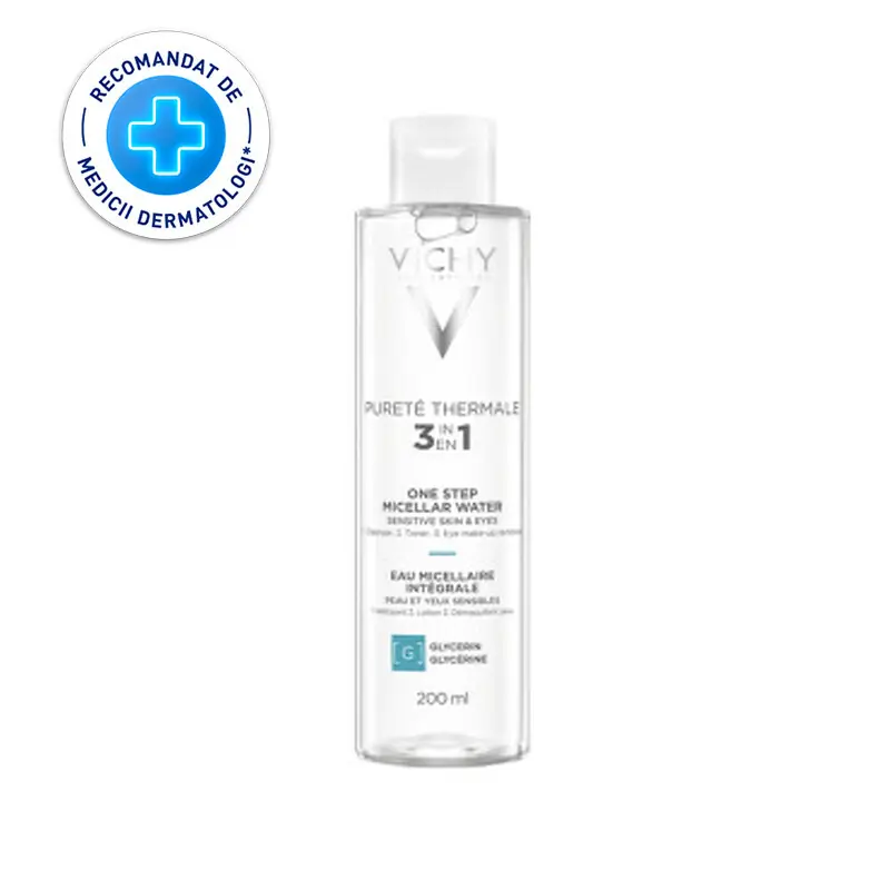 Preț mic VICHY PURETE THERMALE SOLUTIE MICELARA DE CURATARE SI DEMACHIERE PENTRU TEN SENSIBIL 200ML