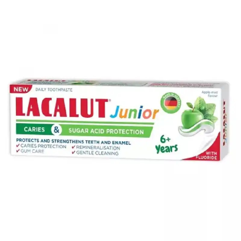 Plată sigură LACALUT PASTA DINTI JUNIOR 6 ANI+PROTECTIE ANTICARIE SI ZAHARURI 55ML