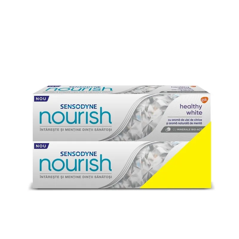 Livrare rapidă PACHET SENSODYNE PASTA DINTI NOURISH HEALTHY WHITE 2X75ML