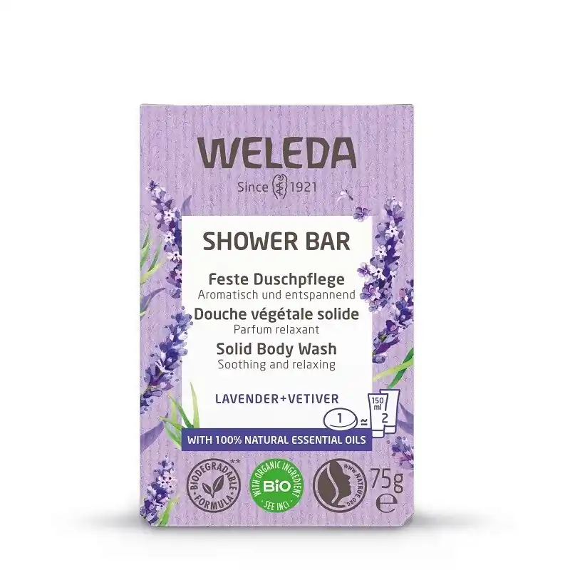 WELEDA SAPUN VEGETAL PENTRU DUS CU LAVANDA SI VETIVER 75G Retur gratuit