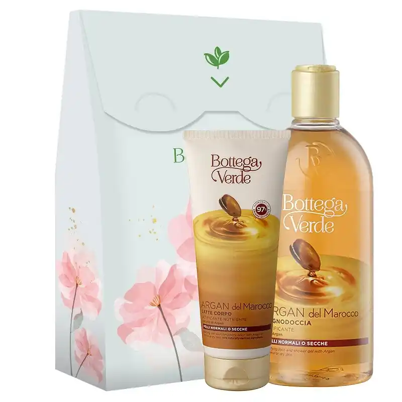 Vezi acum BOTTEGA VERDE 84006301 SET CADOU INGRIJIRE DELICATA CU ULEI DE ARGAN 400ML + 200ML