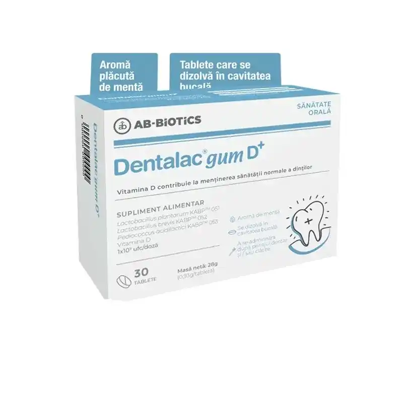 Ultima șansă DENTALAC GUM D+ 30 TABLETE