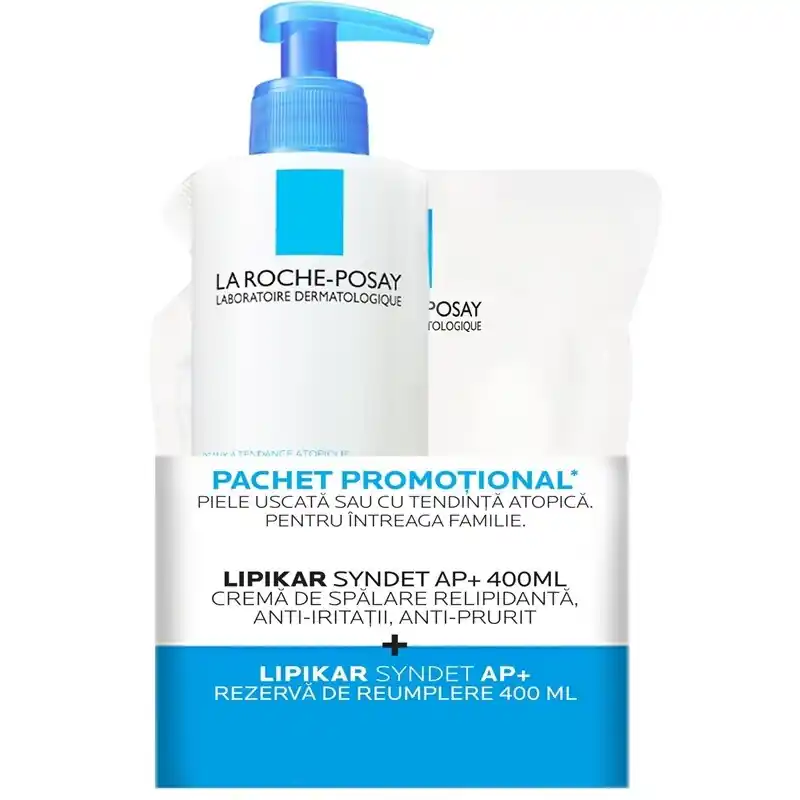 Bestseller LA ROCHE POSAY PACHET PROMO LIPIKAR SYNDET AP+ CREMA DE CURATARE 400ML + REZERVA 400ML