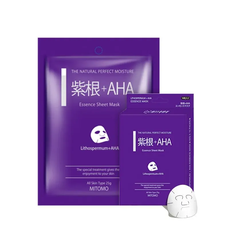 Calitate înaltă LITHOSPERMUM + AHA PORE CONTROL -5 buc - Set Masti De Fata Tip Servetel cu AHA