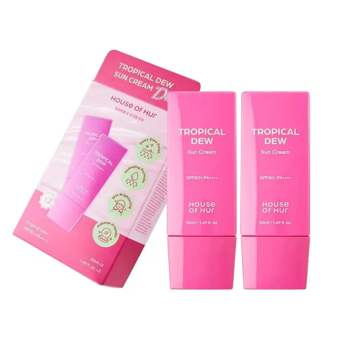 TROPICAL DEW SUN CREAM SPF50+ PA++++ DUO – Set Cu 2 Creme De Protectie Solara Hidratante Pentru Stralucire Naturala Si Protectie Zilnica Preț redus