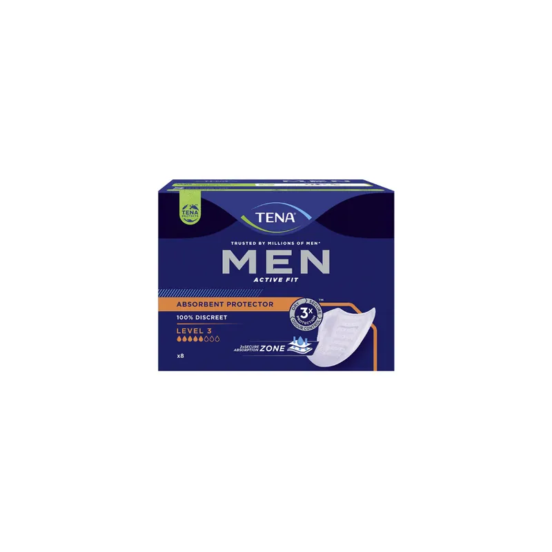 Plată securizată Protectie absorbanta barbati, TENA Men Level 3, 8 bucati