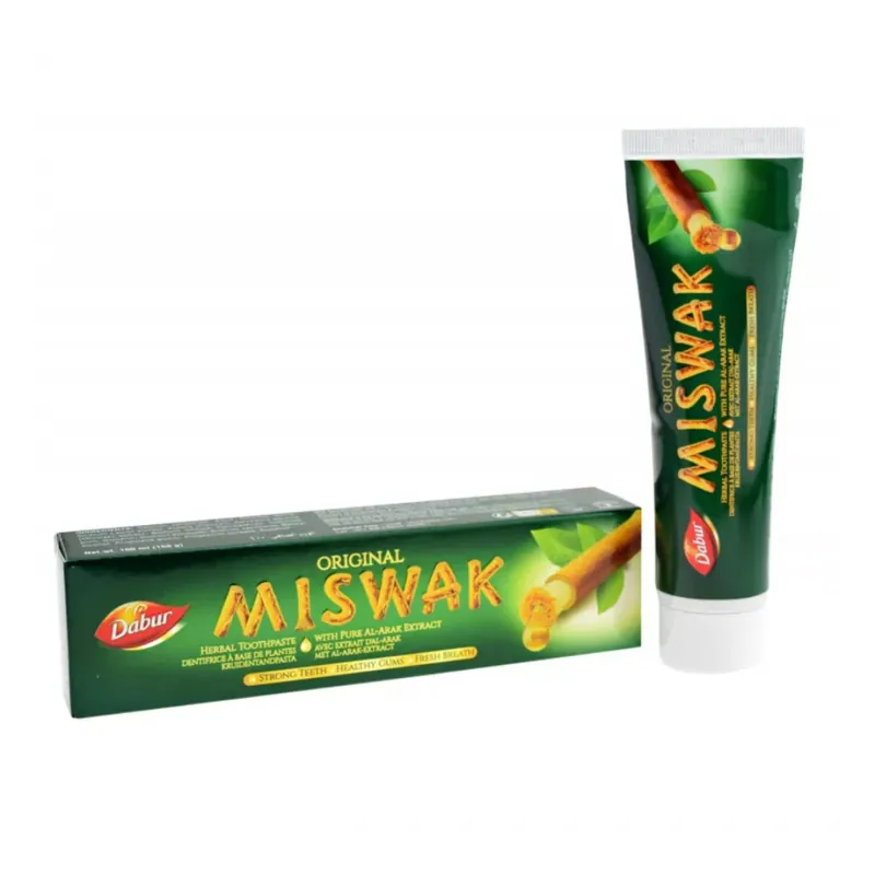 Cel mai bun preț Pasta de dinti pentru gingii sanatoase si dinti puternici cu Miswak, fara fluor, 100 ml, Dabur
