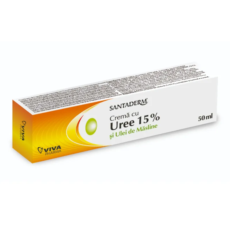 Crema cu uree 15% si ulei de masline Santaderm, 50 ml, Viva Pharma Ofertă limitată
