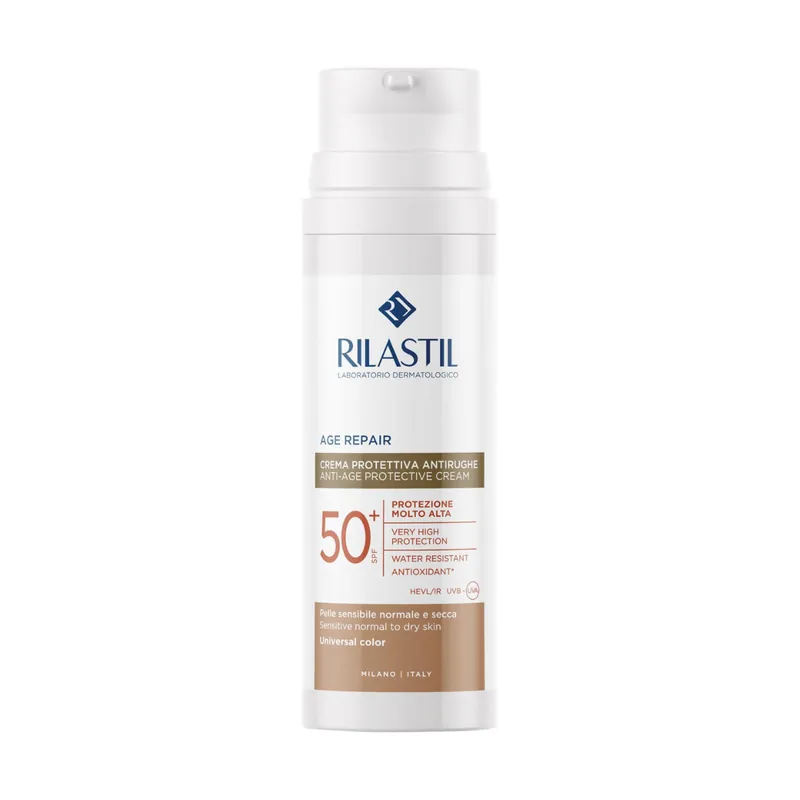 Ieftin Crema colorata cu protectie solara SPF50+ Age Repair, Color Sun System, 50ml, Rilastil