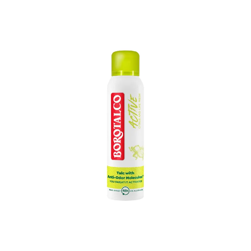 Deodorant spray antiperspirant Active Citrus and Lime, 150 ml, Borotalco Preferatul clienților
