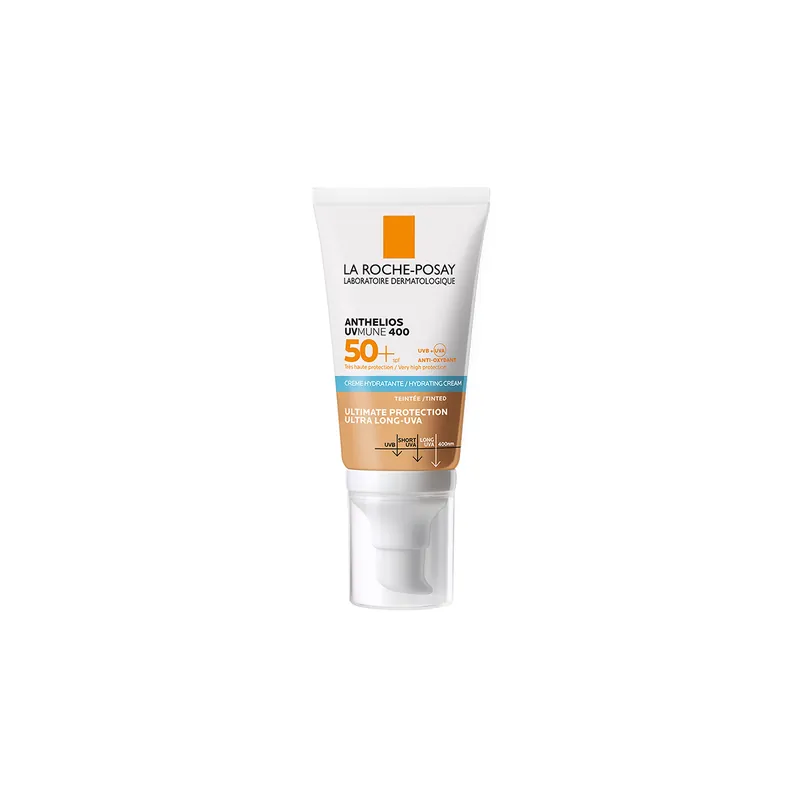 Crema hidratanta cu pigment de culoare SPF 50+ Anthelios UV-MUNE, 50ml, La Roche-Posay Super ofertă