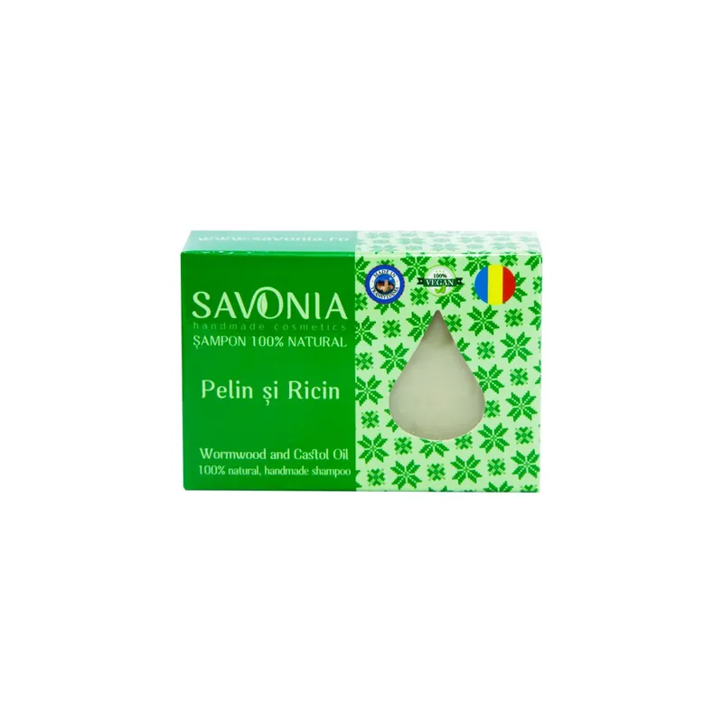 Reducere de preț Sampon Solid Natural Pelin si Ricin, 90g, Savonia