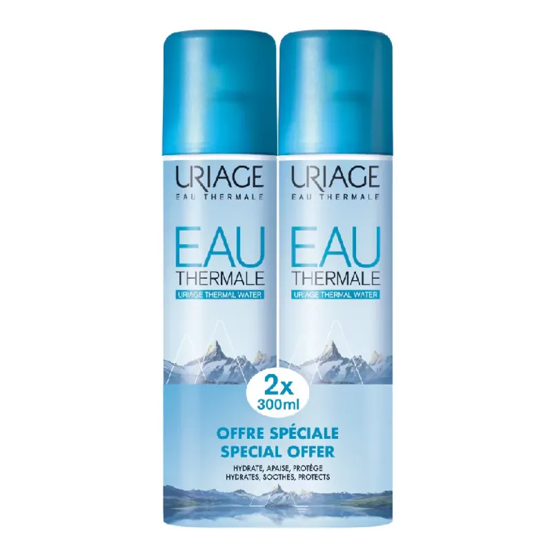 Pachet Apa termala, 300 ml + 300 ml, Uriage Ultima șansă