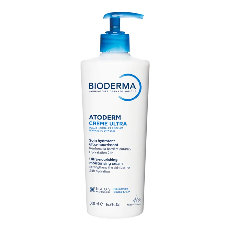 Retur ușor Crema hidratanta neparfumata pentru fata si corp Atoderm Ultra, 500 ml, Bioderma