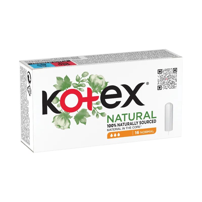 Tampoane interne Natural Normal, 16 bucati, Kotex Reducere de preț