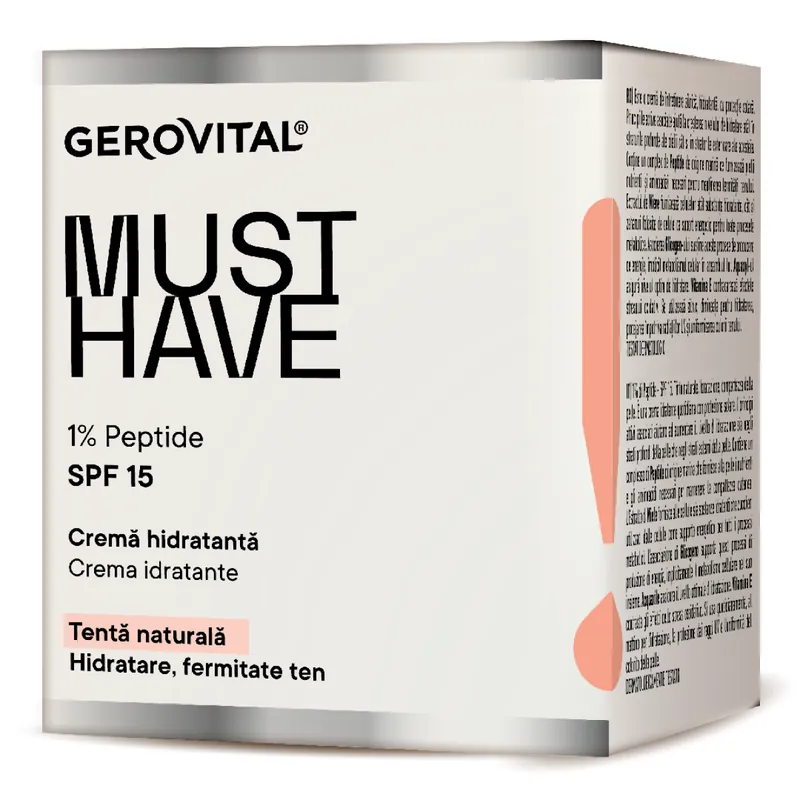 Comandă acum Crema hidratanta 1% Peptide SPF15 Must Have, 50 ml, Gerovital