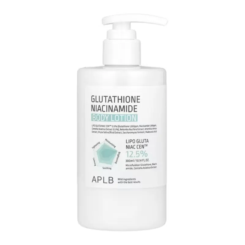 Lotiune de corp iluminatoare si hidratanta cu Glutathione si Niacinamida, 300ml, APLB Reducere de preț