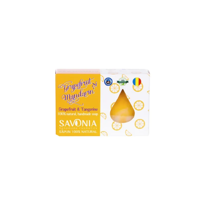 Sapun Natural Grapefruit si Mandarin, 90g, Savonia Preț redus