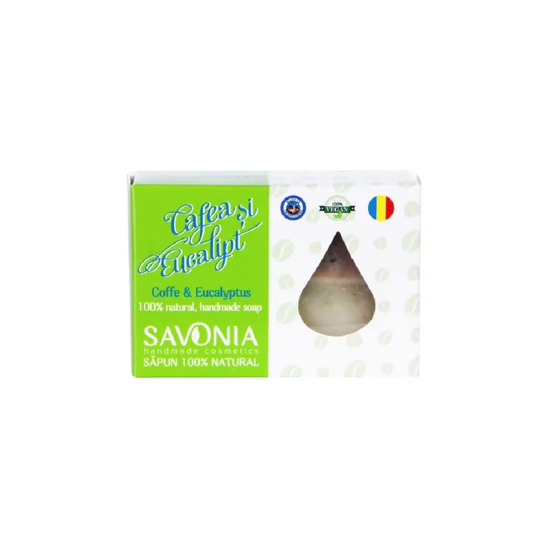 Cel mai vândut Sapun Natural Cafea si Eucalipt, 90g, Savonia