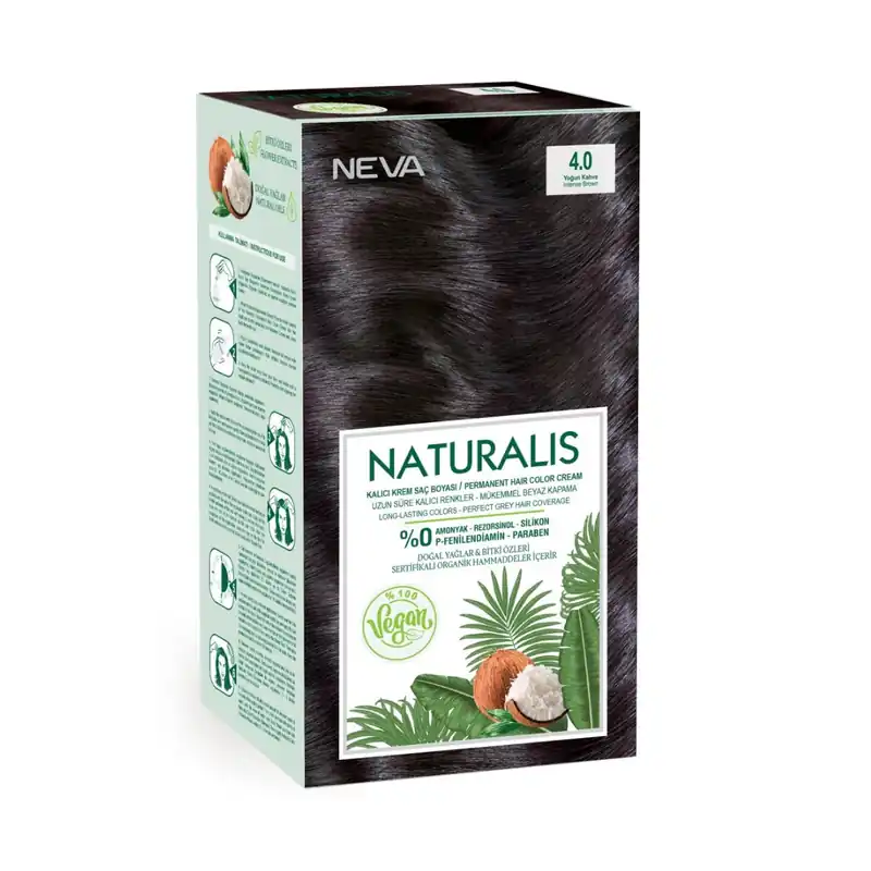 Reduceri Vopsea de par Saten Intens, 4.0 Naturalis, 150ml, Neva