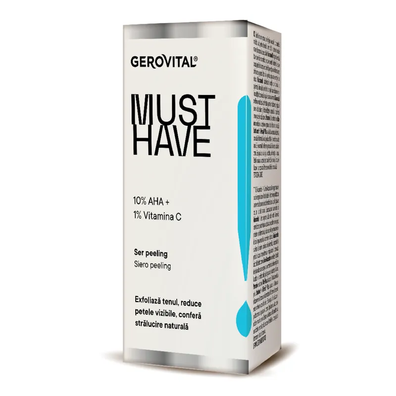 Ser peeling 10% AHA Must Have, 30 ml, Gerovital Nu rata