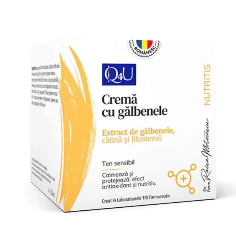 Noutate Crema cu galbenele Nutris Q4U, 50 ml, Tis Farmaceutic