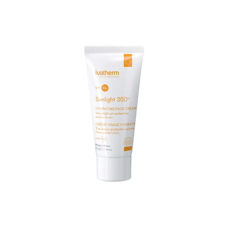 Crema hidratanta pentru fata cu protectie solara SPF 50+ Sunlight, 50ml, Ivatherm Preț mic
