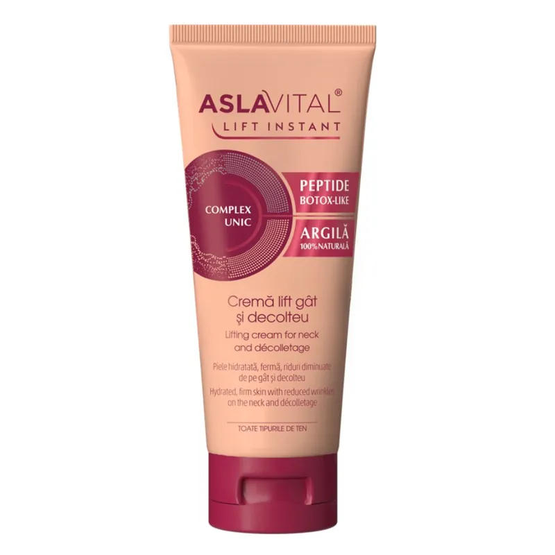 Premium Crema lift pentru gat si decolteu Lift Instant, 100 ml, Aslavital