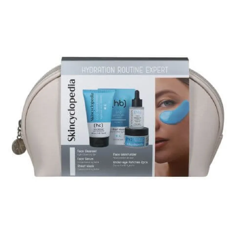 Mai ieftin Set pentru hidratarea tenului, Hydration Routine Expert, 5 piese, Skincyclopedia