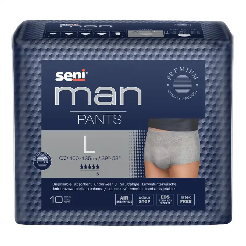 Noutate Chilot elastic absorbant, Man Pants, L, 10 bucati, Seni