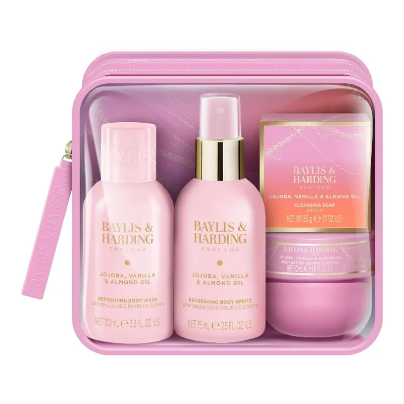 Set de ingrijire Jojoba, Vanilla & Almond Oil, 4 piese, Baylis & Harding Popular