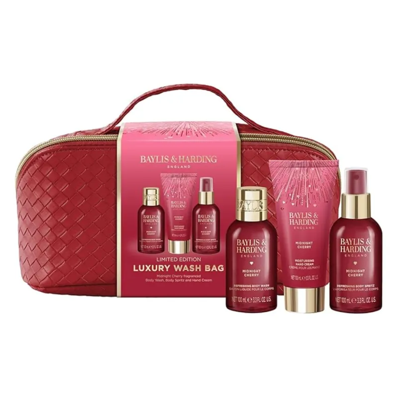 Noutate Set cadou pentru ingrijirea corpului Midnight Cherry Luxury, 4 piese, Baylis&Harding