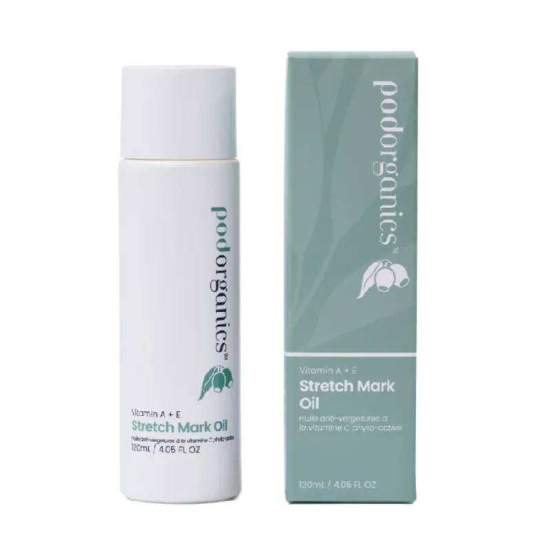 Ulei pentru vergeturi cu vitaminele A și E, 120ml, Pod Organics Chilipir