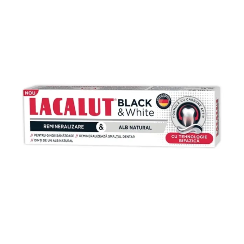 Popular Pasta de dinti Black&White, 75 ml, Lacalut