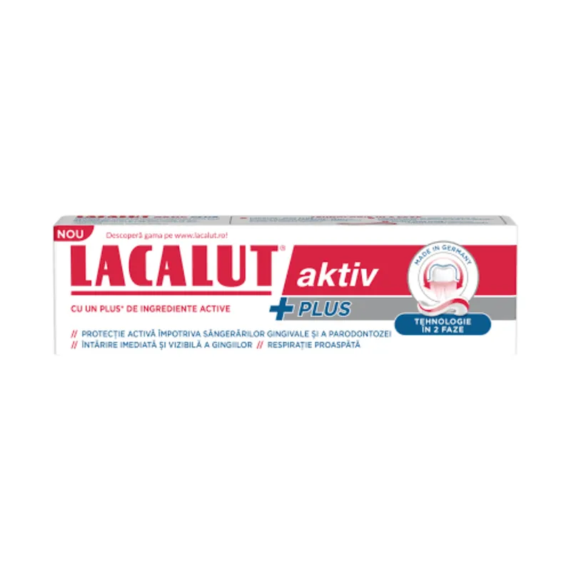 Pasta de dinti Lacalut Aktiv Plus, 75ml, Zdrovit Reducere extra