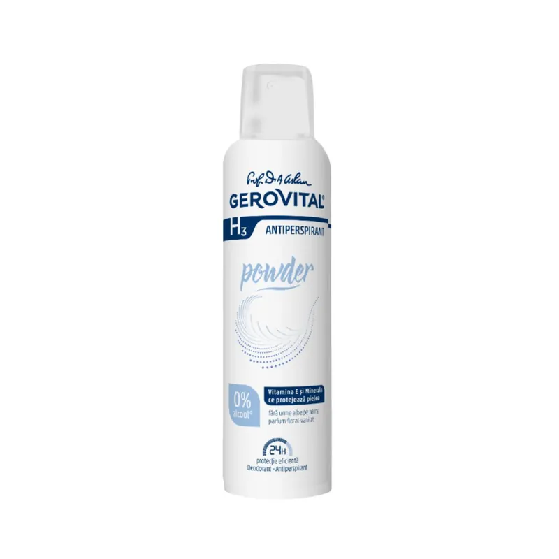 Antiperspirant Powder H3, 150 ml, Gerovital Chilipir