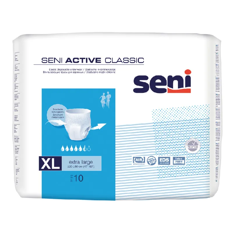 Chilot elastic absorbant Active Classic, Extra Large, 10 bucati, Seni Cumpărături sigure