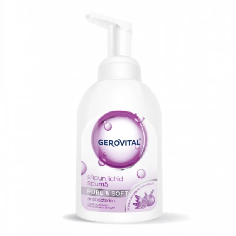 Sapun lichid spuma, Pure&Soft, 300 ml, Gerovital Preț mic
