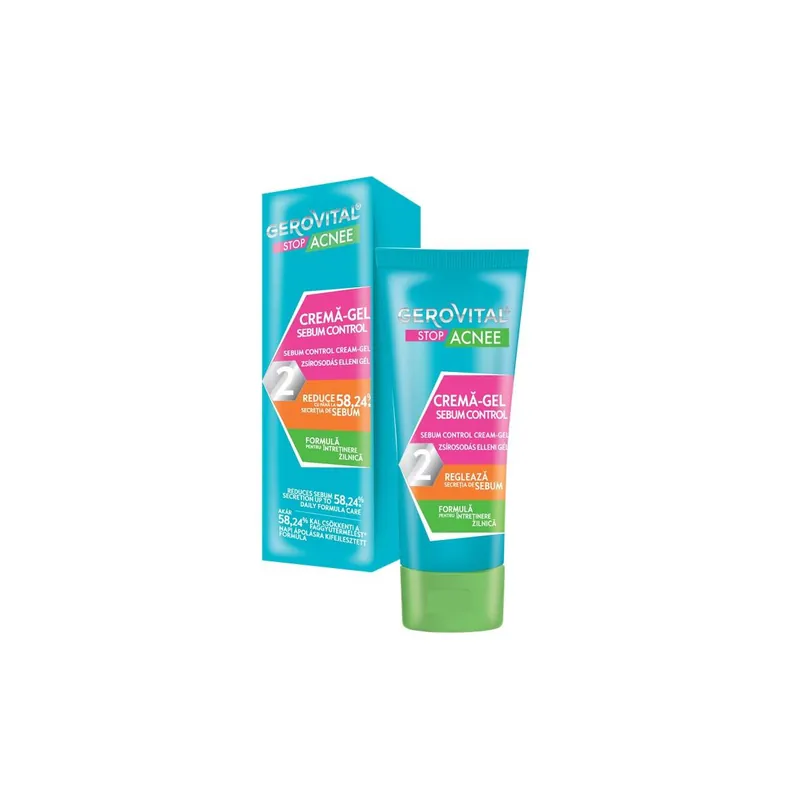 Ofertă specială Crema gel sebum control 2 Stop Acnee, 50 ml, Gerovital
