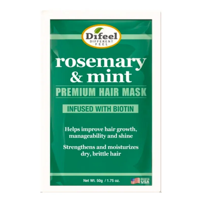 Masca cu efect de intarire a parului Rosemary and Mint, 50 g, Difeel Ofertă