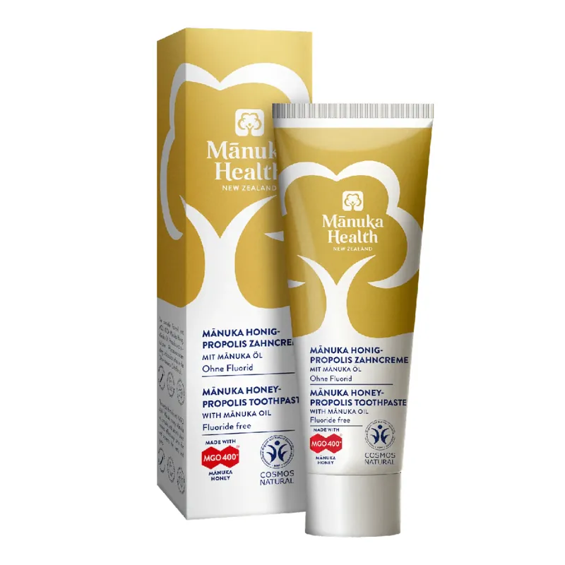 Ofertă specială Pasta de dinti fara fluor, cu miere de Manuka, Propolis si ulei de arbore de Manuka, 75 ml, Manuka Health