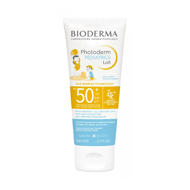 Cel mai vândut Lapte protectie solara pentru copii Photoderm Pediatrics, SPF50+, 100 ml, Bioderma