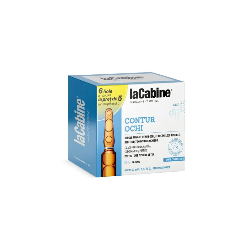 La Cabine Conturul Ochilor fiole pentru ten, KIT 5+1 fiole x 2ml Noutate