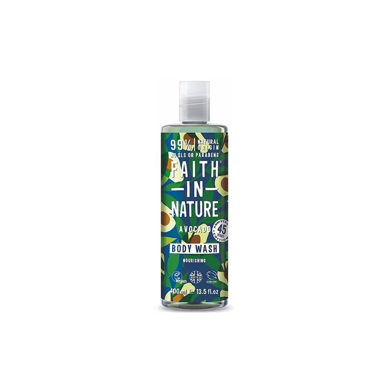 Faith in Nature Gel de dus natural, nutritiv cu avocado, 400 ml Preț mic