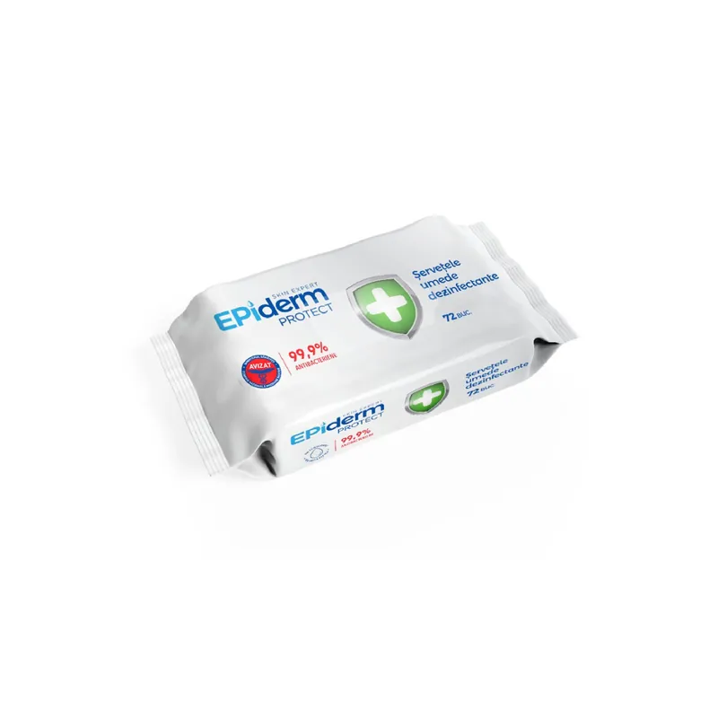 Servetele umede antibacteriene, 72 bucati, Epiderm Reducere de preț